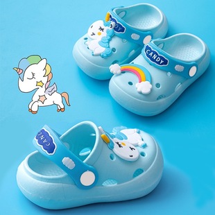 Children's slippers boys and girls sandals non-slip wholesale kids baby hole shoes summer unicorn cartoon cute