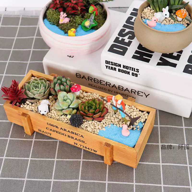 [Полный набор] мясистый мох микро пейзаж экологический стеклянный подвесной таз для бутылок DIY Материал Пакет небольшие украшения готовый костюм