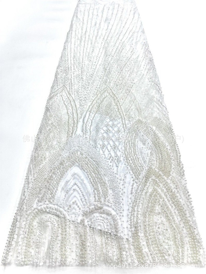 Nuevo arcuado diamante pesado tela de perlas de clavos foto de boda alta figura delgada tela de vestido de coda de pez