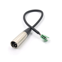 卡侬线3pin XLR公头转EX2EDG-5.08 DMX512信号线话筒麦克风连接线