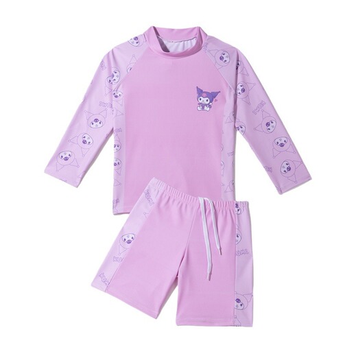 Children's Separate Swimwear for Boys, Medium to Large Size, Long Sleeve Shorts Swim Suit, Surfing Suit, Conservative Swimwear
