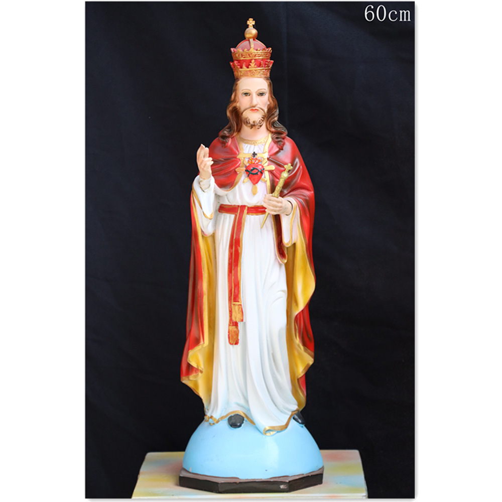 60cm Señor y Rey Corazón Decoración de la Estatua de la Iglesia Decoración de la Estatua de la Salón
