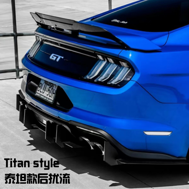 Suitable for Ford Mustang 7-generation Mustang Mustang23 rear spoiler rear lip air knife modification and punching