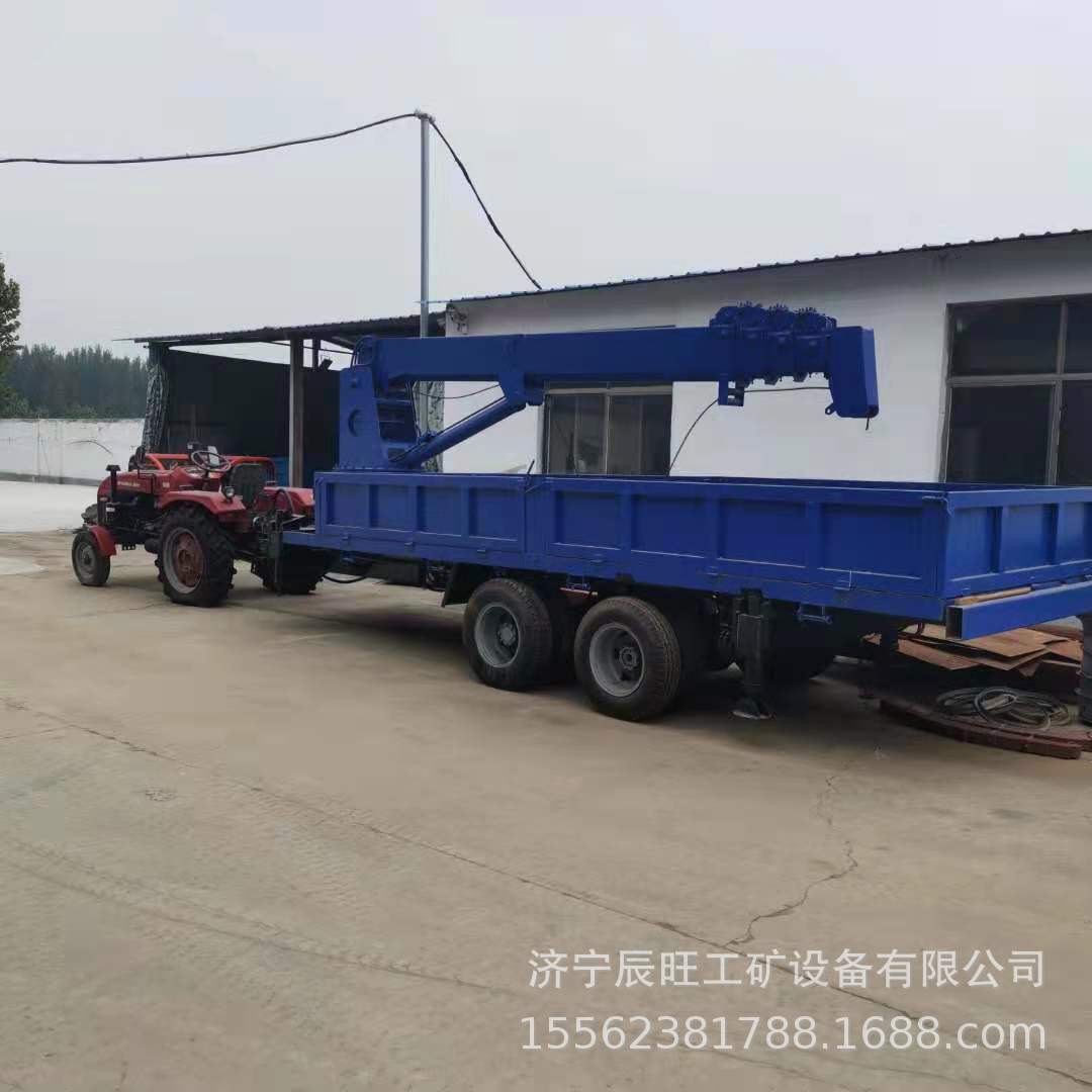 四驱自卸拖拉机平板吊 多用途随车吊建筑运输用拖拉机吊车