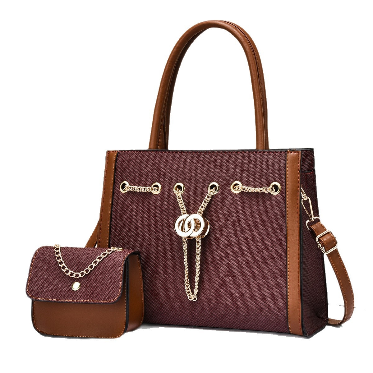 520 Regalo de San Valentín Cadena de cumpleaños Bolso Tote Bolso de viajero femenino 2025 Nuevo bolso de hombro de gran capacidad