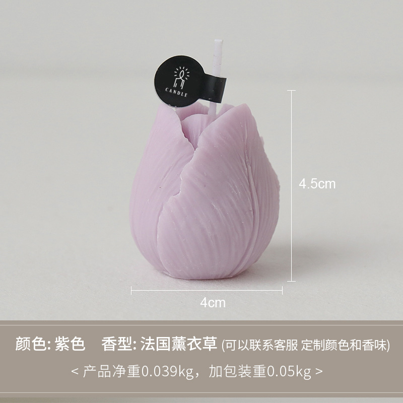 Tulipán aromaterapia vela mano regalo hecho a mano regalo creativo decoración Día DE LA Madre forma de la flor vela al por mayor