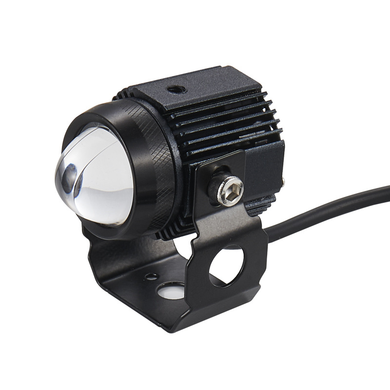 Suministro directo de fábrica motocicleta LED faro Internet celebridad brillante modificado fuerte luz de dos colores amarillo blanco luz lente externa