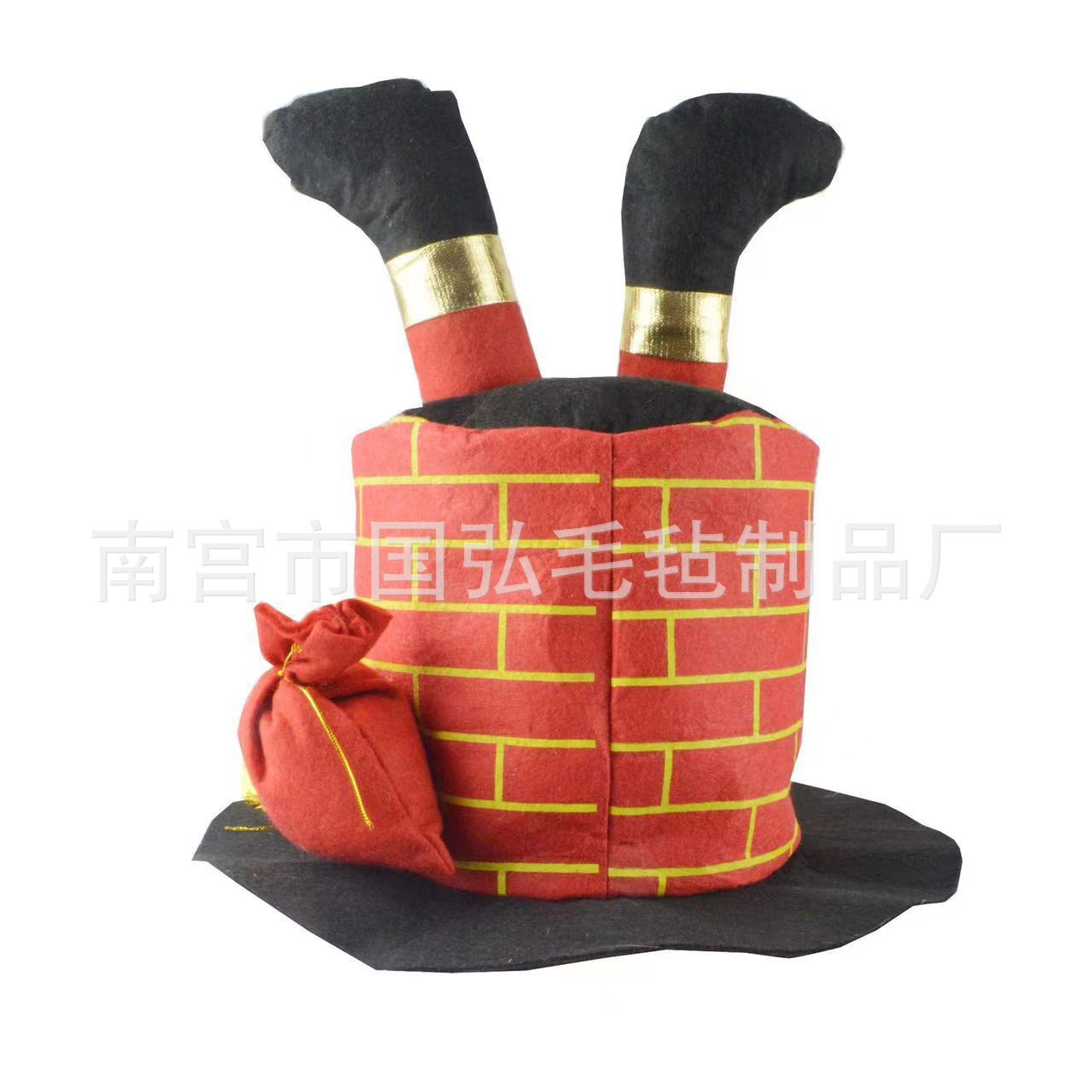 圣诞节头饰成人圣诞帽 红色裤子小丑帽圣诞派对装饰用品搞笑头饰