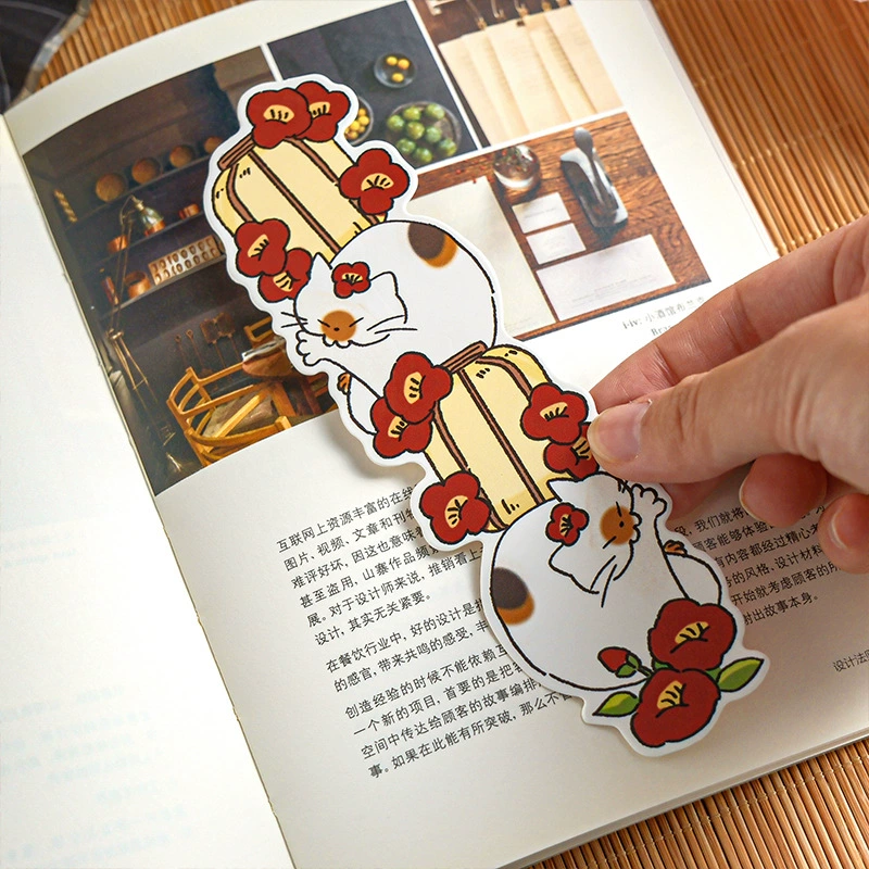 沐染 Cute reading for students, cards, nail decoration, cat