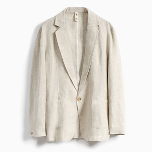 Xuansheng's New Pure Linen Small Suit Men's Cotton and Linen Business Casual Single Suit Thin Breathable Loose Jacket Men