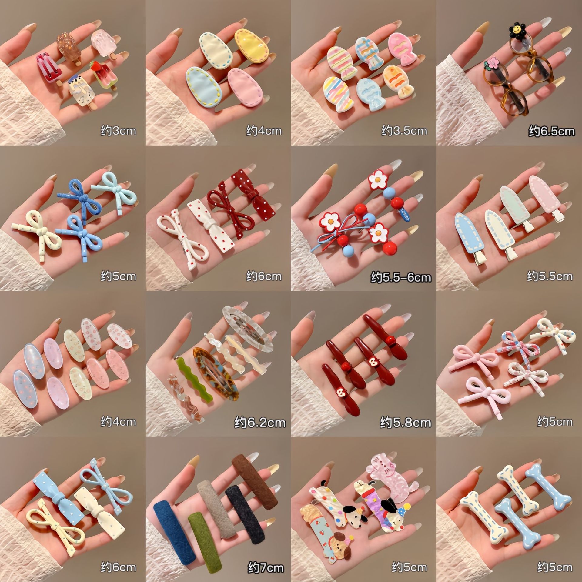Korean-style high-end hair clips for women, side-swept bangs clips, duckbill clips for children, sweet and versatile dopamine-inducing hair ornaments.