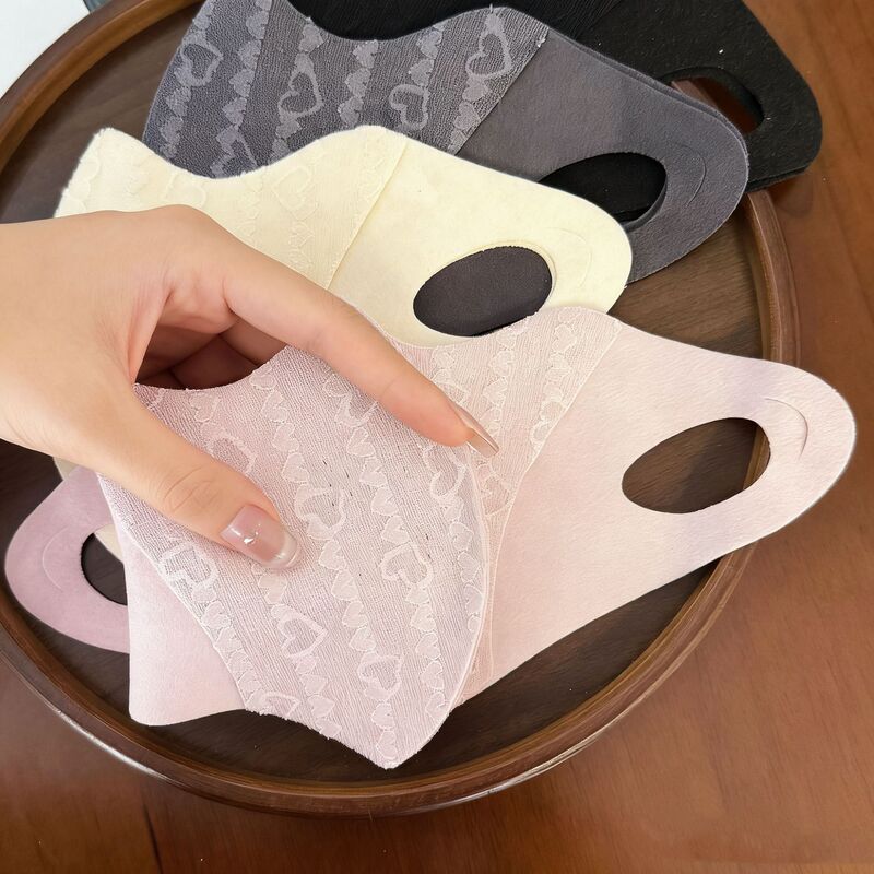 秋冬细绒保暖口罩亮钻女神高颜值蕾丝立体软骨护眼角加大防寒面罩|undefined