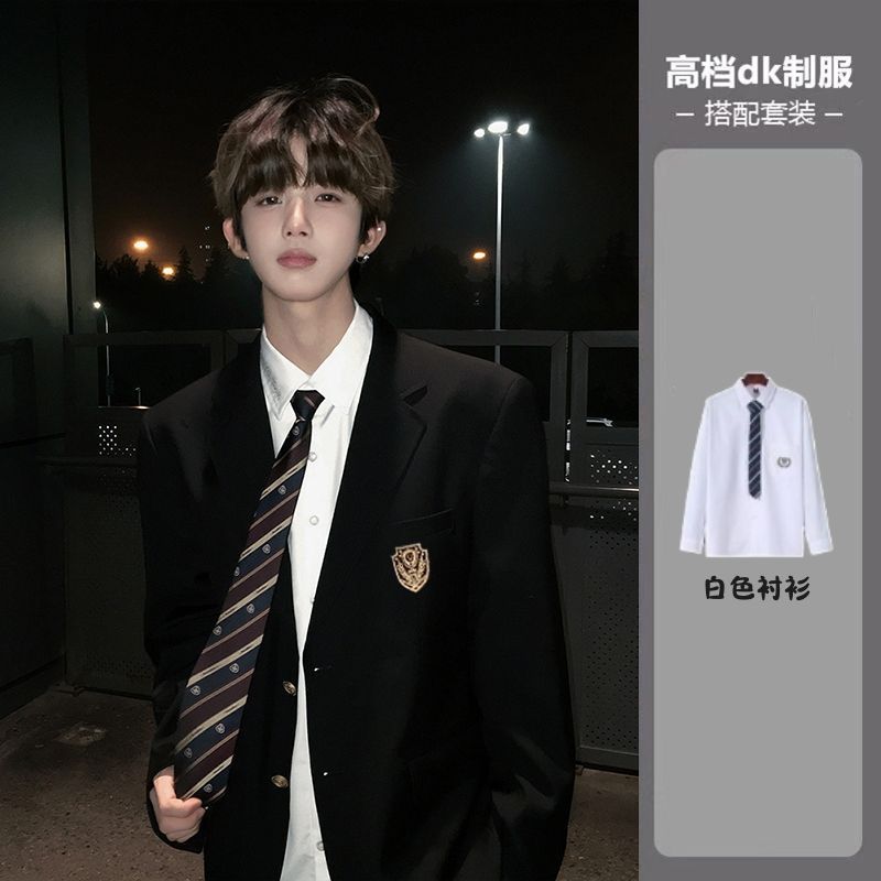 日系学院風dk男子制服スーツ三粒ボタン制服jk学生卒業スーツ班服