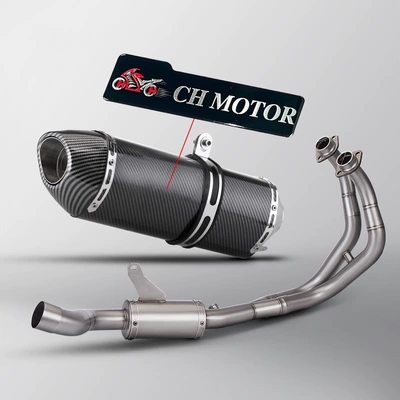 Exhaust pipe section set, custom-made for specific - full-carbon-imitation-full-section