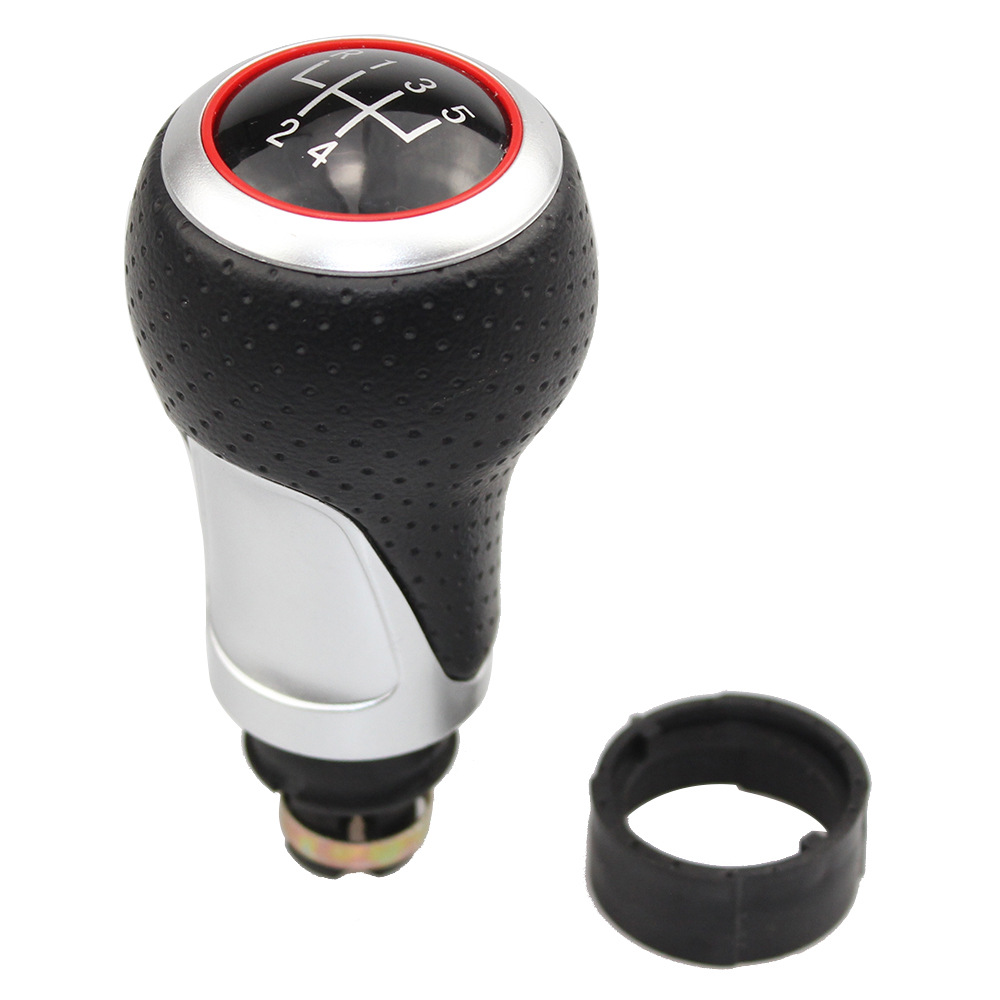 Customized Gear Shift Knob Suitable for Audi A4 Car Gear Head, Red Circle Shift Handle, Universal Accessory, Exclusively for Foreign Trade