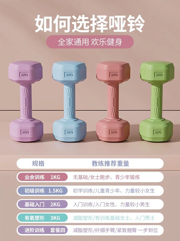 ダンベル女性フィットネス機器家庭用痩身腹バーベルケトルベル子供と青少年女性小さなダンベル 2 キロペア|undefined