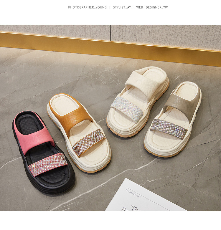 2023 Summer New Thick-Soled Height-Increasing Women's Slippers For Outdoor Wear, High-End Platform Sandals_vogvips.com