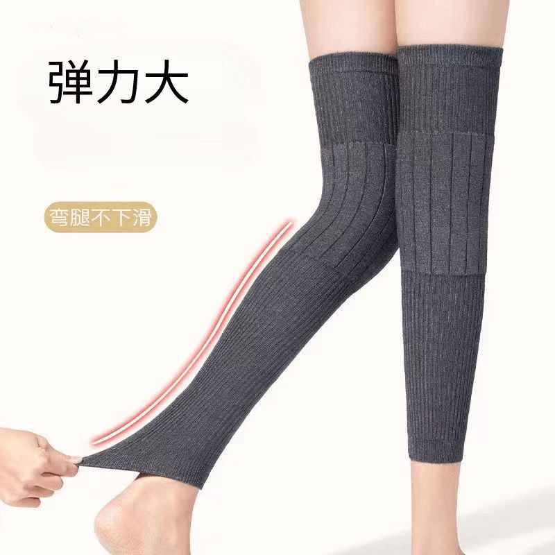 新しい長く暖かく耐寒性のある古い冷たい脚のソックス、厚みのある滑り止めのオールシーズンの膝ソックス、男性と女性用|undefined