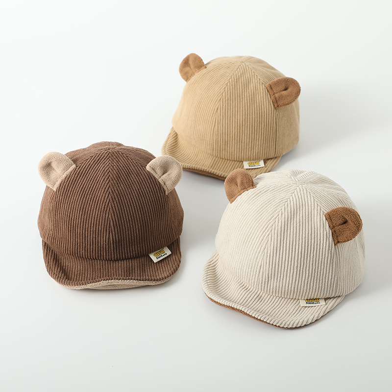 105g Weight Hat Classification Cotton, Corduroy Fabric Type Baseball Cap Hats Type 1 Piece Quantity Street Occasion Solid Color Pattern Spring, Autumn Season Children Unisex Gender Embroidery Design Cute, Simple Style Style Children Unisex Cute Simple Style Solid Color Embroidery Baseball Cap