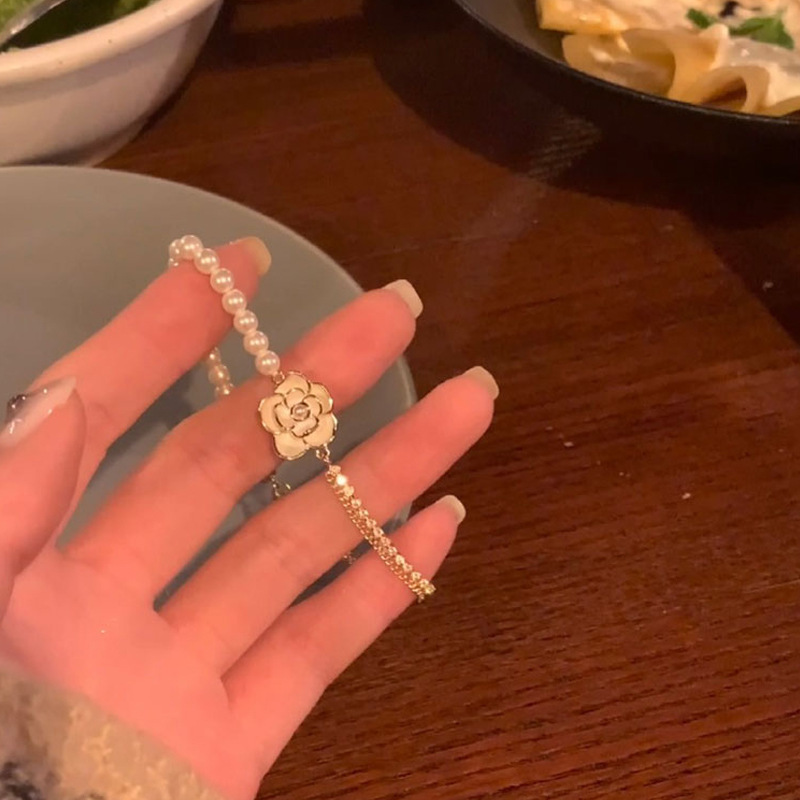 7#홍콩 스타일 진주 꽃 팔찌
