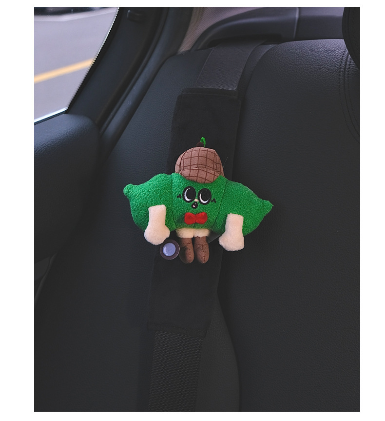 Pea Car Seat Belt Shoulder Cover Car Safety Belt Handle Cover Car Interior Decoration Supplies Cute Ornaments High-End