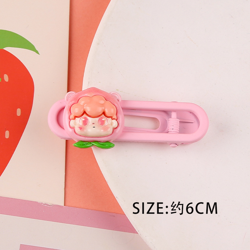 Primavera nueva historieta Sanrio oval metal horquilla linda chica dulce lado Bangs hairpin tocado