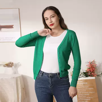 Autumn 2023 New Women's Short Top Dongguan Da Lang V-neck Knitted Cardigan Sweater New Women's Coat - ShopShipShake