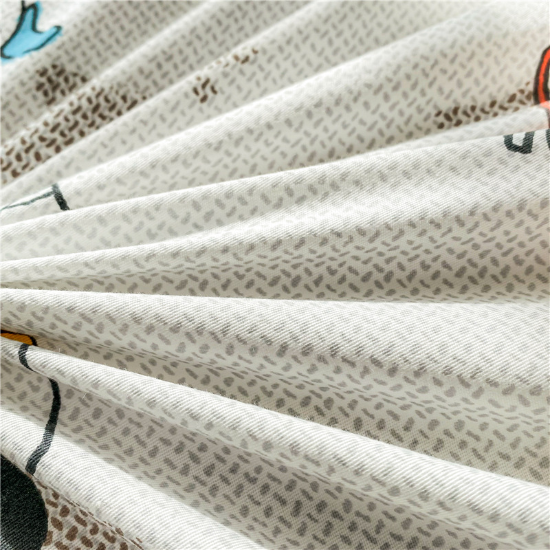 Un tipo de funda de edredón de algodón de algodón, funda de edredón, tela de una sola pieza, grado materno e infantil, funda de edredón individual, dibujos animados de verano