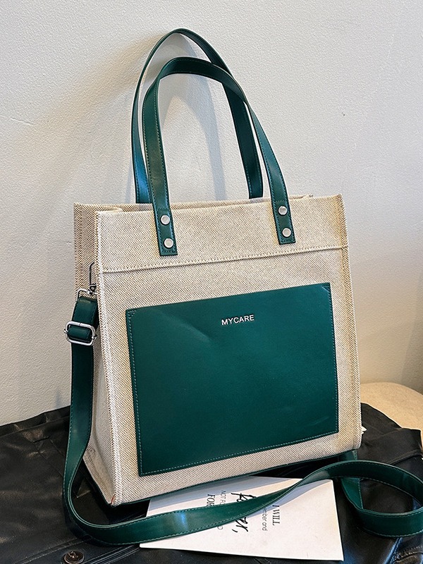 Bolso portátil de lona personalizado para mujer nueva tendencia con logotipo impreso en color casual bolso de mensajero de viaje de negocios