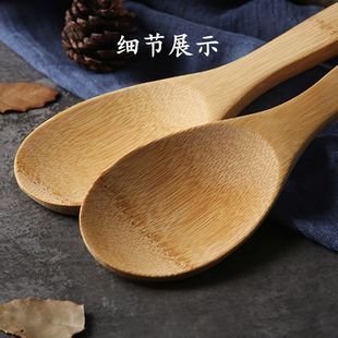 ✅ Japanese Wooden Spoon Long Handle Spoon Wooden Bamboo Spoon Small Honey Spoon Tableware for Home Use
