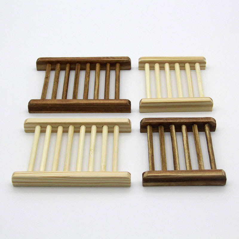 Creative non-perforated soap box wooden soap rack Simple drying soap rack soap box
