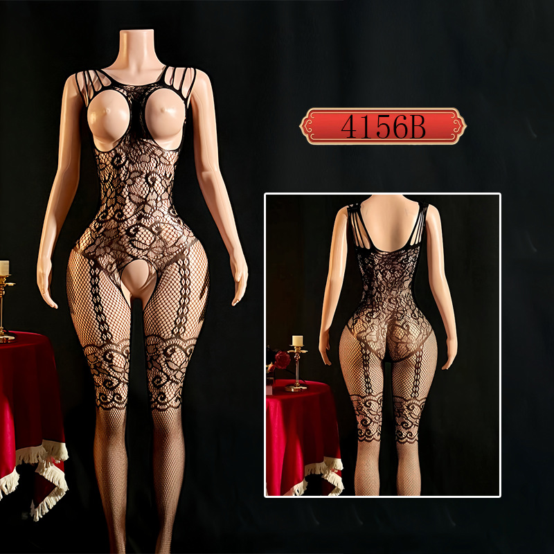 Yue mariposa transfronteriza europea y americana pasión seducción de ropa interior calcetines negras uniformes coqueteando 4156A image 8