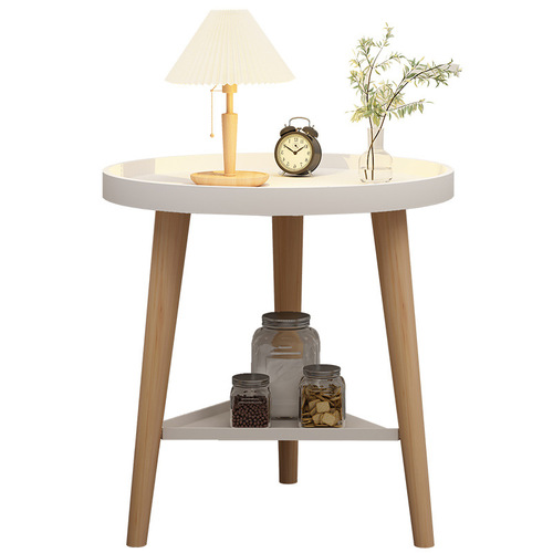 Bedside table Nordic modern small apartment bedside table bedroom coffee table shelf rental room B&B balcony small round table