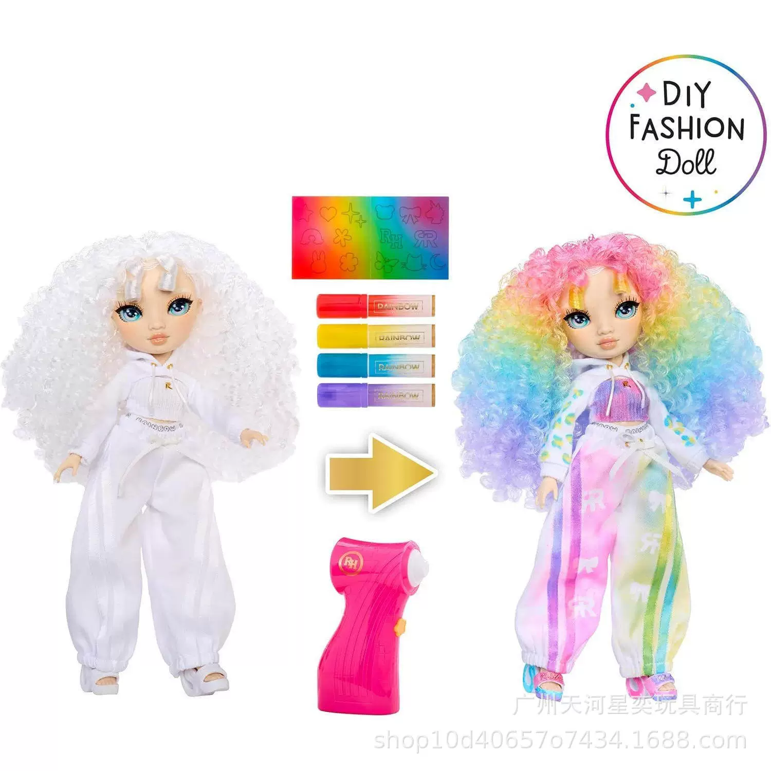 Подлинный MGA Rainbow High Rainbow High школьный набор красок спрей для окрашивания творческий DIY прическа кукла девочка кукла