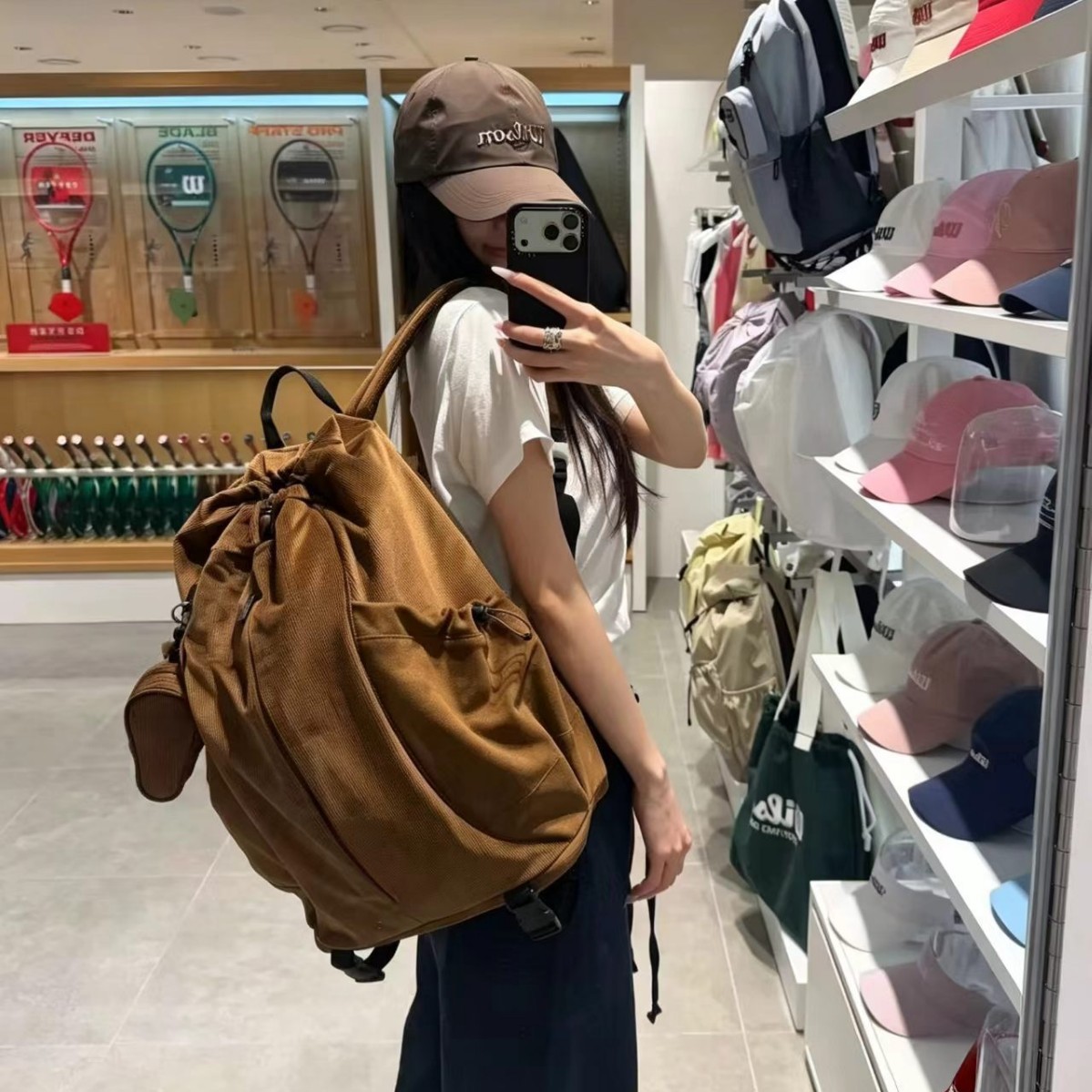 Autumn new collection: two-pack of suede tennis bags, featuring the same W embroidery design as the French Open, with large capacity and a drawstring closure, available for wholesale