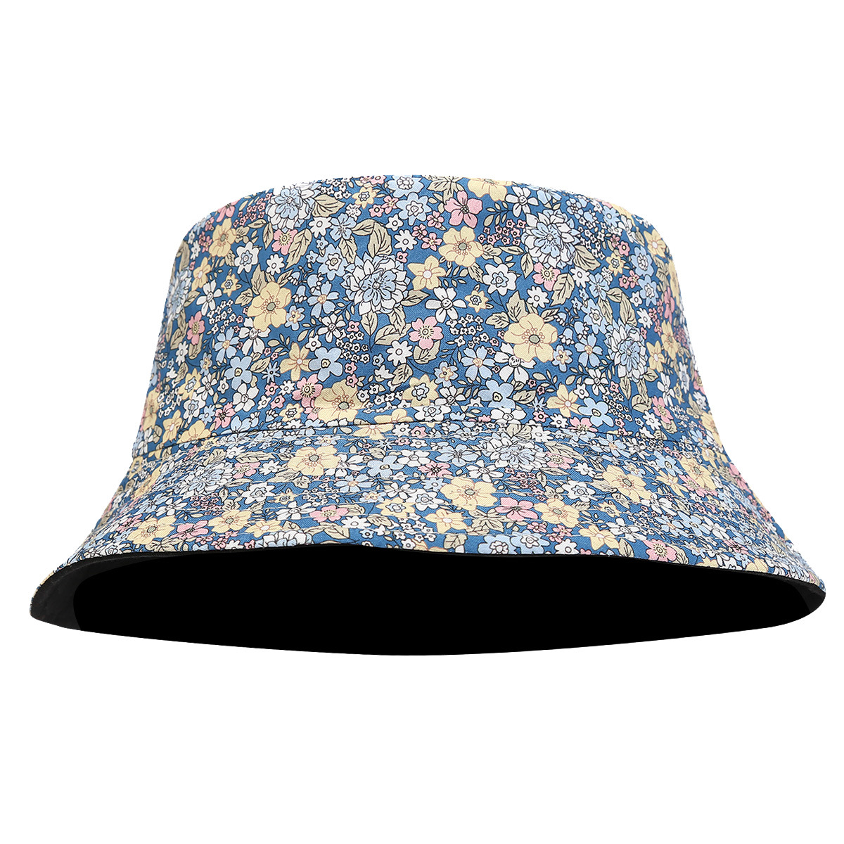 Sombrero de pescador de doble cara de flores cortas de estilo europeo y americano cuatro estaciones pastílico ocio sombrero de bañera sombrero de sol al aire libre sombrero de sol