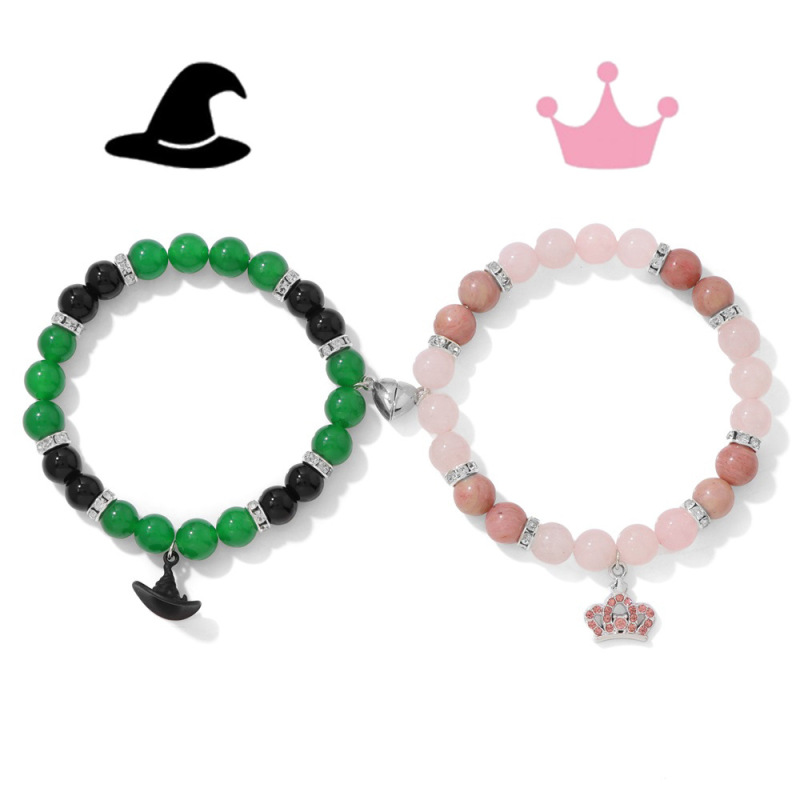 Couple Matching Stone Bead Bracelets, Best Friend Friendship Set, Gift for Women in Long-Distance Relationships
