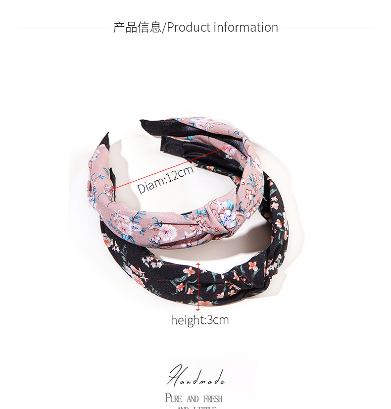 Fashion Retro Chiffon Printing Floral Headband display picture 3