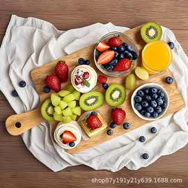 相思木整木托盘双面砧板家用切水果蔬菜菜板厨房带手柄托盘摆盘板