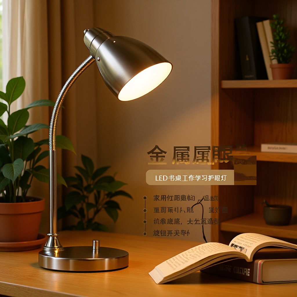Clásica vieja lámpara de mesa de metal escritorio para aprender enchufe de ojo enchufe eléctrico estudio delicado tornillo de bombilla intercambiable