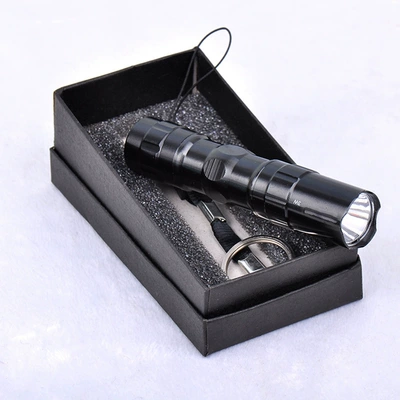 Mini flashlight strong bright long-range non-rechargeable durable portable children's battery small led flashlight outdoor (UV fənərlər) - boxed-1-pack
