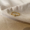 South Korean universal metal goods, fashionable ring with bow, simple and elegant design