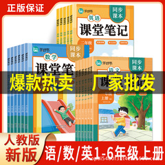 【爆款热卖】2025新版上册课堂笔记一二三四五六年级语文数学英语