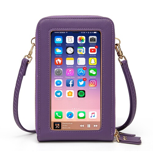 Foreign trade touch screen mobile phone bag shoulder crossbody women's large capacity coin purse coin bag multifunctional card holder Y191