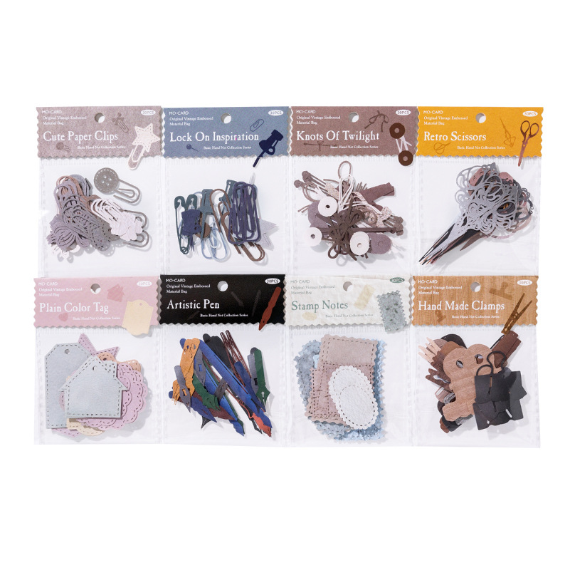 Bolso de material hueco Mo Mo Bolso básico de mano Colección de libros Bolso de dolor de mano retro Papel de material de decoración de mano