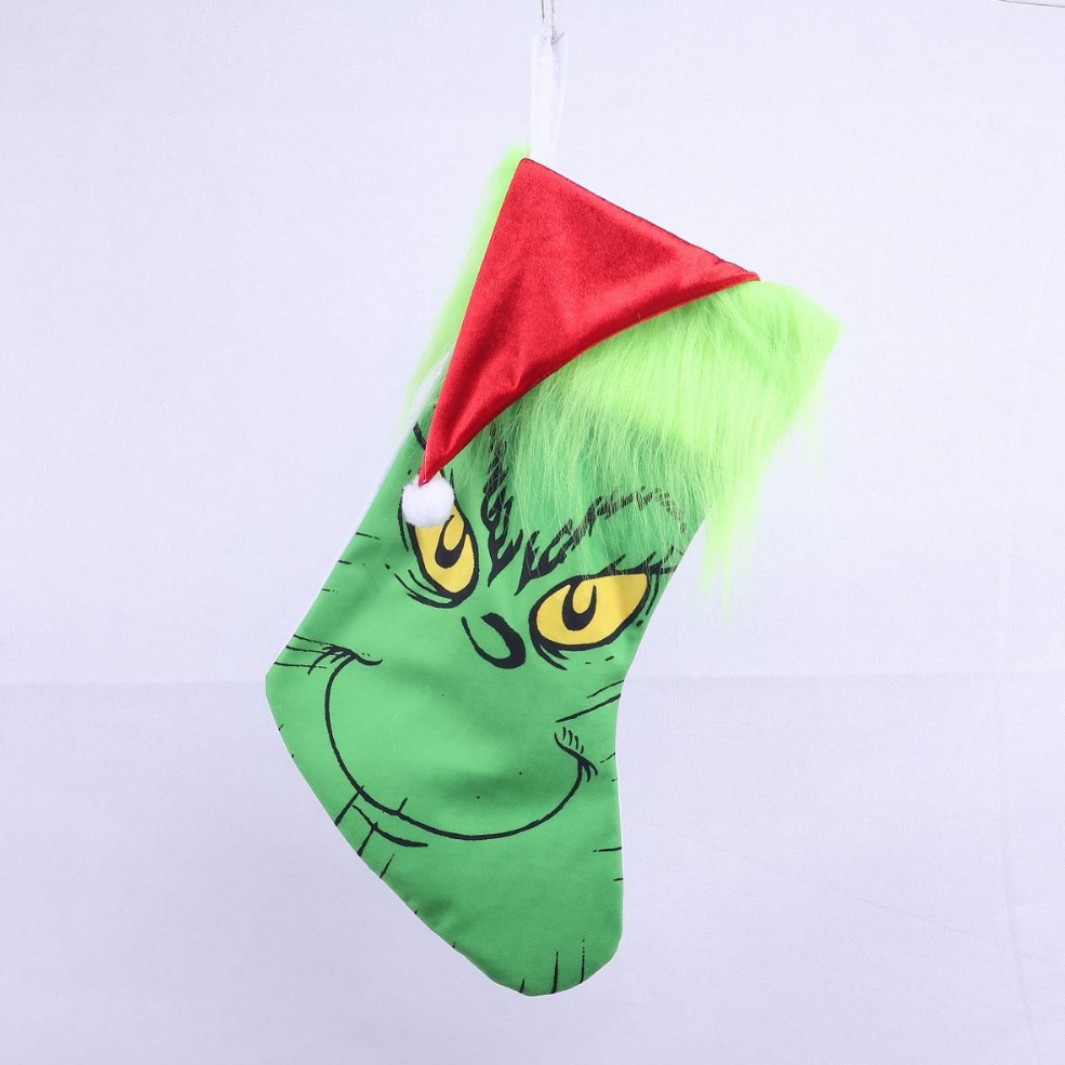 Navidad transfronteriza Grinch luminoso trepar paredes ropa de Navidad escenas de ojos luminosos Grinch peluche set de Navidad
