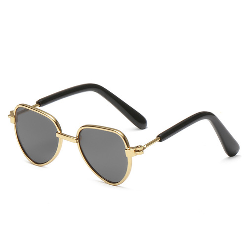 Hobbyist Pet Sunglasses Cat Accessory Fashion Dog Sunglasses Round Cotton Doll 9cm Eyeglasses In Stock