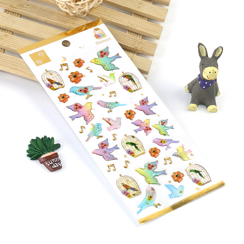 Suministro directo de fábrica japonés y coreano dorado fresco cristal epoxi pegatinas teléfono móvil pegatinas diario decorativo chica corazón mano cuenta pegatinas