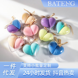 Beauty egg no powder wet and dry dual-use makeup egg wholesale heart-shaped makeup sponge egg powder puff suit independent packaging
