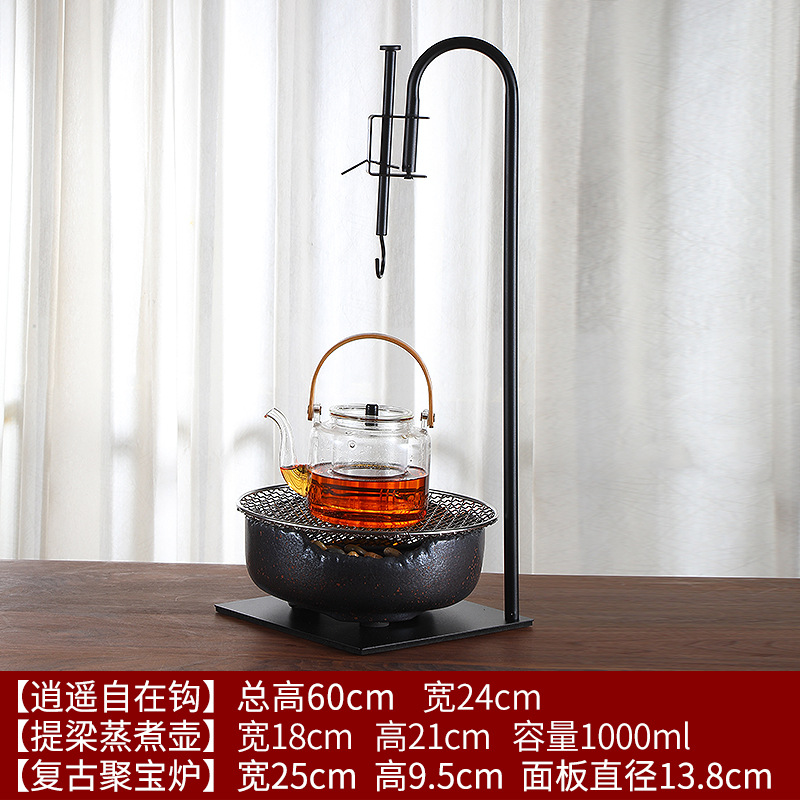 Cocina de té del hogar gancho libre vintage viejo barro de roca eléctrica estufa de cerámica arte del té gancho Kung Fu juego de té accesorios gancho vertical